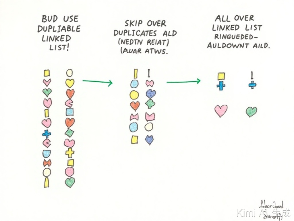 【力扣82】删除排序链表中的重复元素II
